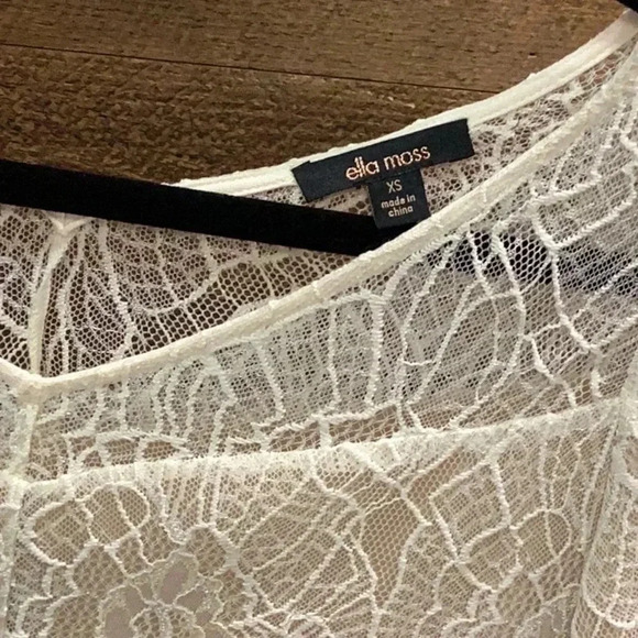 Ella Moss Amara Lace Blouse in Natural Size XS - Picture 5 of 7